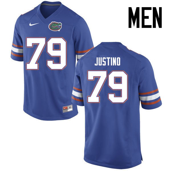Florida Gators Men #79 Daniel Justino College Football Jerseys Blue